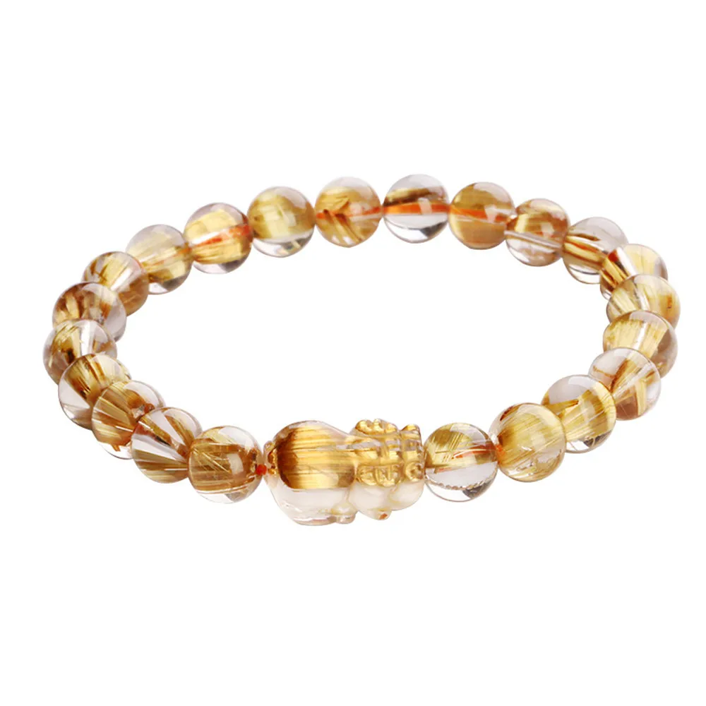 Natural Gold Rutilated Bracelet (1)