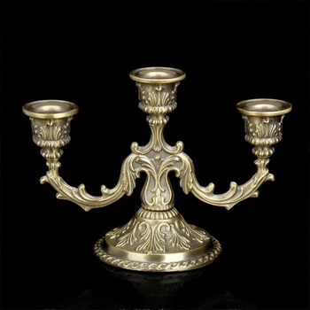 

Candlestick for 3 candles "Patterns of nature" brass color