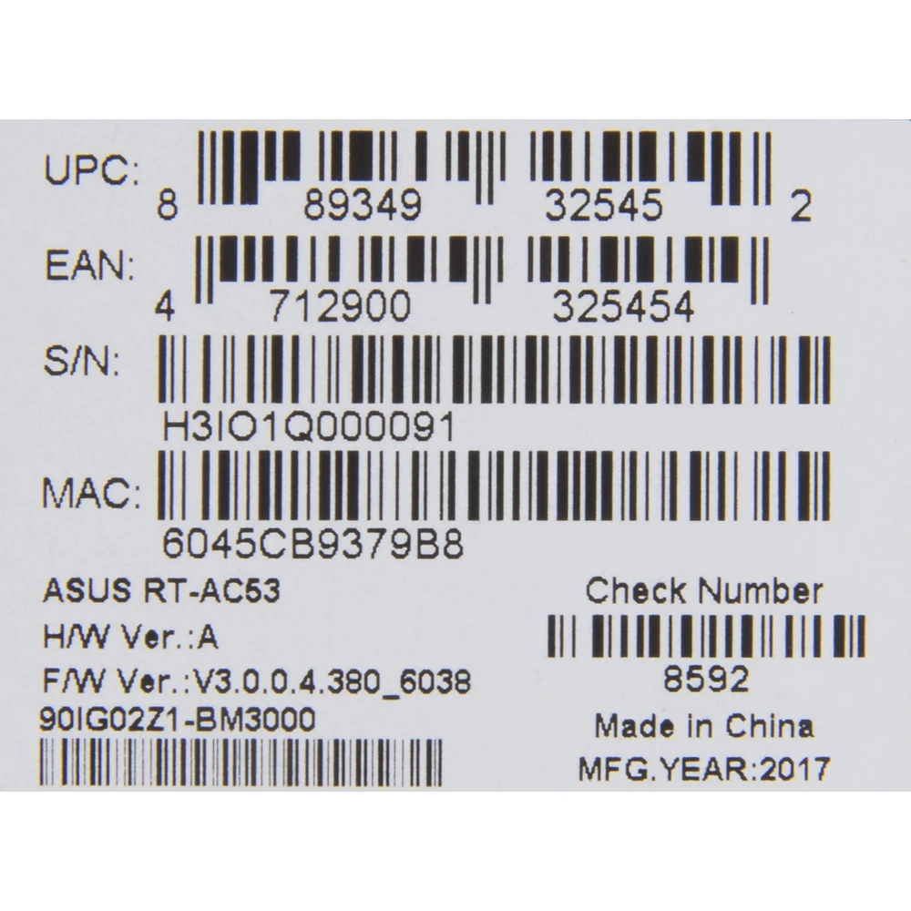 Роутер беспроводной Asus RT-AC53 AC750 10/100/1000BASE-TX черный