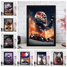 Samochód wyścigowy Red Bulls plakat F1 mistrz świata Max obraz na płótnie sporty motorowe wydruki artystyczne obraz do dekoracji salonu tanie tanio WeiwoArt CN (pochodzenie) Wydruki na płótnie Pojedyncze PŁÓTNO Wodoodporny tusz Portret bez ramki ABSTRACT canvas art