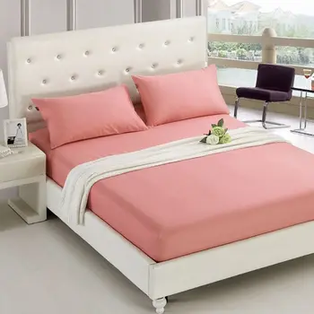 

Mattress Cover Solid Soft Fitted Sheet with Elastic Band High Quality Mattress Protector Cover Air-Permeable