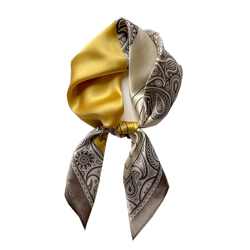 

luxury scarf women spring printed 100% real silk scarves wrap shawl square bandana lady New Foulard Neckerchief Hijab Pashmina