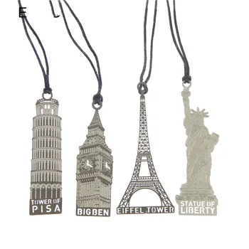 

London Elizabeth Eiffel Tower Statue Of Liberty Metal Book Markers Metal Bookmark For Books Paper Clips Office School Supplies