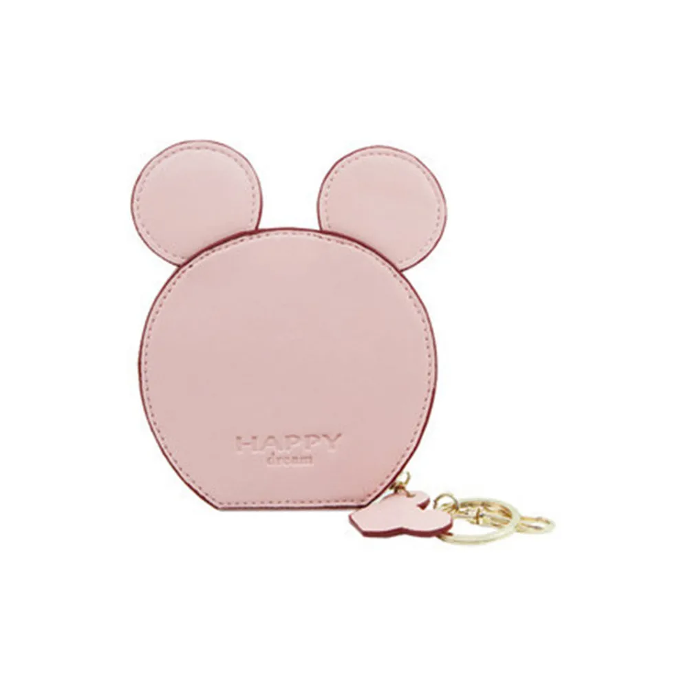

Women Wallet Fashion Design Mickey Head Faux Leather Wallets Small Cute Cartoon Card Holder Keychain Girl Ladies PU
