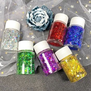 

6 Colors Resin Casting Mold Glitters Sequains Pigment Fillings Kit Makeup Jewelry Fillings Nail Art Decor Jewelry Making