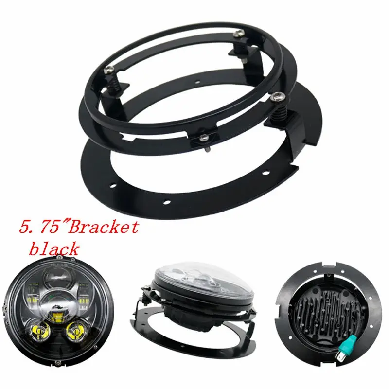 Motorcycle 5.75 Inch 53/4" Round Led Headlight Mounting Ring Bracket For Harley Headlight