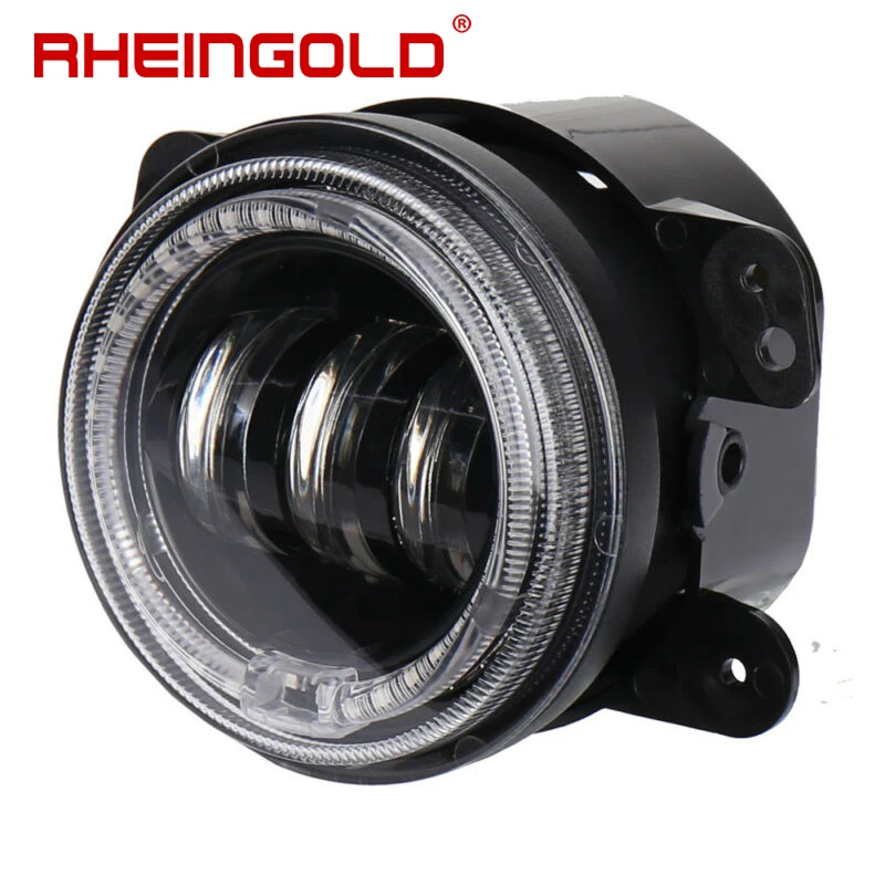 2x4" Inch 30W RGB LED Fog Light Driving Lamp Halo Angel For Jeep Wrangler JK DOT IP65 Waterproof 6000K Cars Tools Gift | Автомобили и