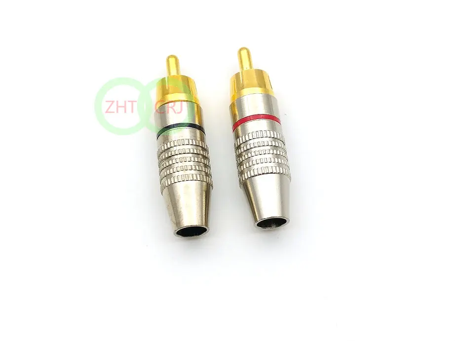 100pcs RCA Plug Audio Video Locking Cable Connector Gold Plated | Обустройство дома