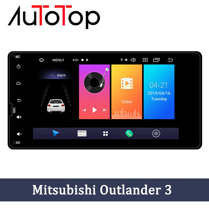 Автомагнитола AUTOTOP для Mitsubishi Outlander 3 Lancer ASX 2014-2018 2 Din Android | Автомобили и мотоциклы