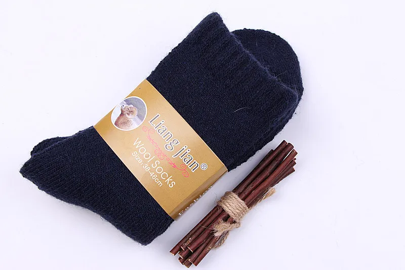 10 пар/компл. хлопок 8.3% шерсть зимние Для мужчин носки кашемир женские Носки с рисунком из утепленные Для женщин носки Зимняя шерстяная одежда носки для снежный день - Цвет: male E