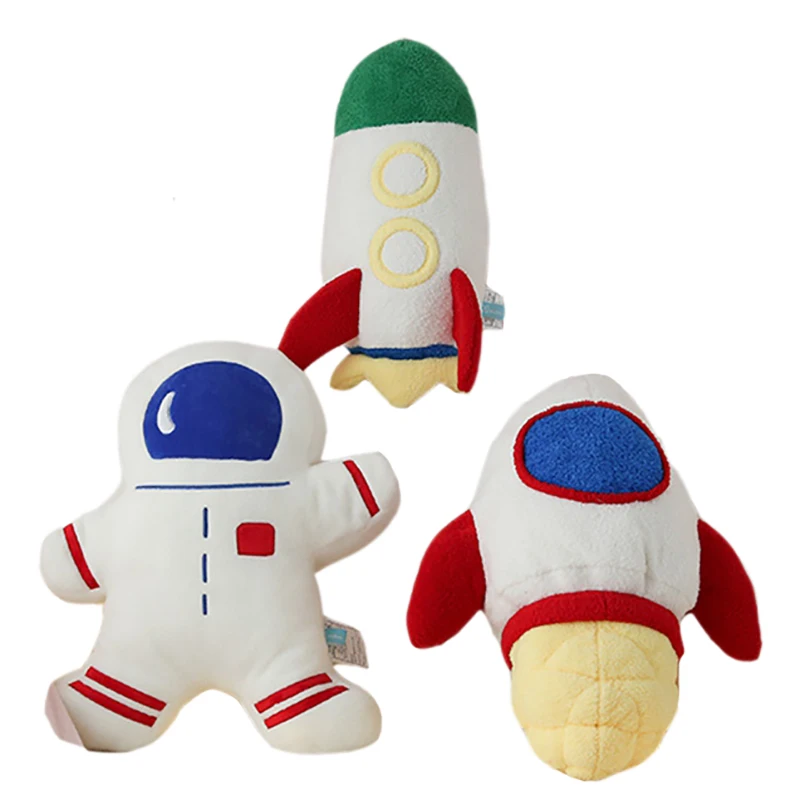 

Plush Rocket Toy Stuffed Spaceship Throw Pillow Astronaut Boy Birthday Gift Space Discovery Educational Toy for Kids Home Decor