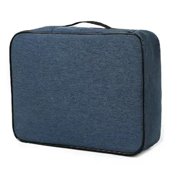 

Document Ticket Bag with Combination Lock Large Capacity Waterproof Multi Compartments Certificates Organizer for Home Travel