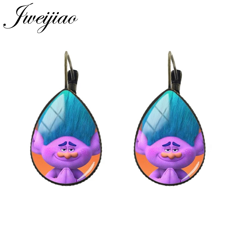 JWEIJIAO детские серьги с рисунком из мультфильма, серьги-клипсы в виде капли воды, античная бронза, chaim, подарок для девочек, модные ювелирные изделия, вечерние, CT02