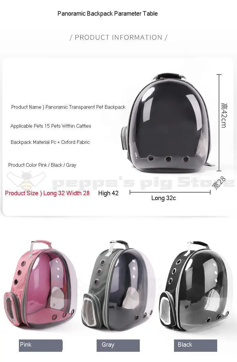 Cat Bag Out Portable Panoramic Transparent Cat Backpack Space Pet Cabin with Dog Shoulder Cat Cage Dog Bags for Small Dogs