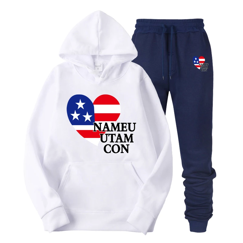 

Flag printed hoodie suit 2019 new Long Sleeves Hoodies Tops Gym Compression Men Tops Printed Hoodie Male Mens Sweatshirt Tracksu