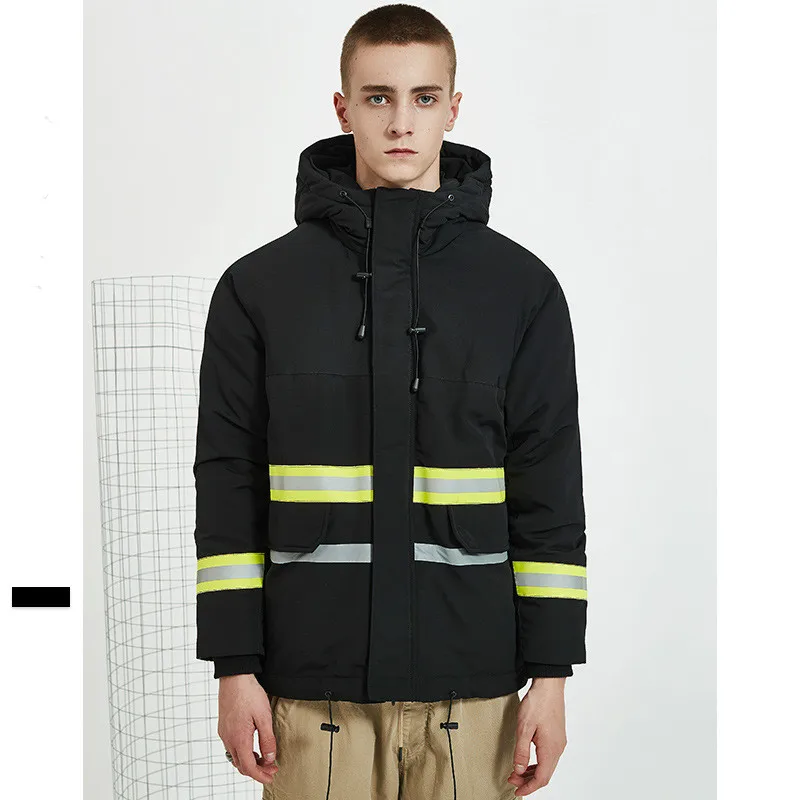 Мужская зимняя куртка, мужские новые толстые пальто, 80% утиный пух, свободный, с капюшоном, с хлопковой подкладкой, модная верхняя одежда, повседневное пальто