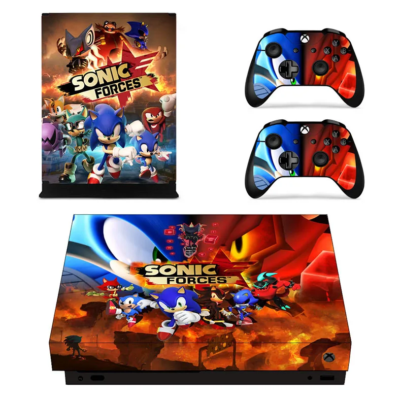 Для Xbox One X Стикеры из винила и кожи Sonic зубная щётка силы Стикеры наклейки на машину, домашнего декора для Xbox one X Xbox Slim консоли пульты дистанционного управления скины
