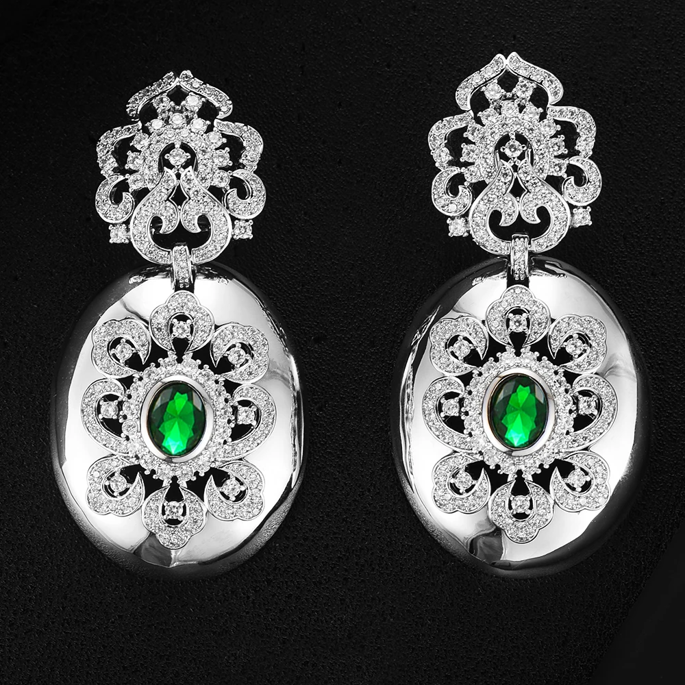 missvikki Vintage Noble Luxury Gorgeous Elegant Pendant Earrings For Women Bridal Wedding Girl Daily Surper Jewelry High Quality