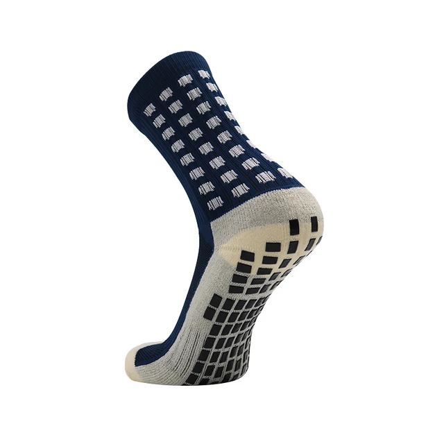 New Sports Anti Slip Soccer Socks Cotton Football Men Socks Calcetines (The Same Type As The Trusox) Sapphire blue