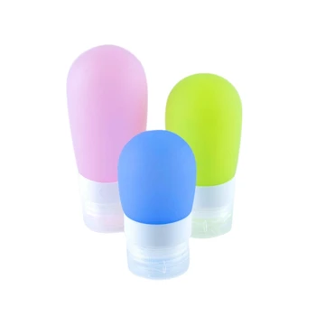 

Cosmetic Food Grade Silicone Travel Kit Packing Press Bottle for Lotion Shampoo Bath Small Sample Containers