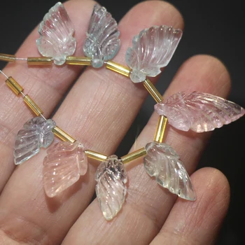 

8 Pcs,50 Carats,AAA Quality,Natural Morganite Aquamarine leaves Shape 13-20mm