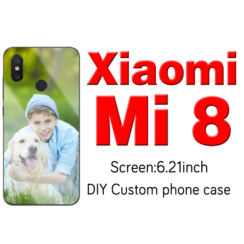 Индивидуальный индивидуальный чехол для телефона из закаленного стекла для Xiaomi mi 9 SE 8 A3 Lite 5X 6X F1 Red mi Note 8 7 6 5 Pro mi x 2s 3 - Цвет: Xiaomi Mi 8