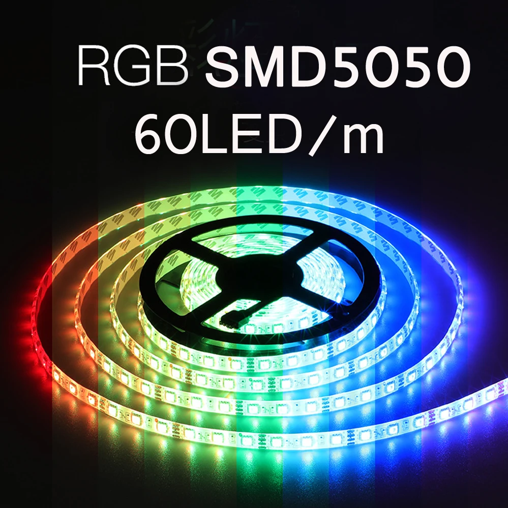 Led Strip 5050 RGB 12V 24V 5m 10m 20m 30m 50m 100m Flexible