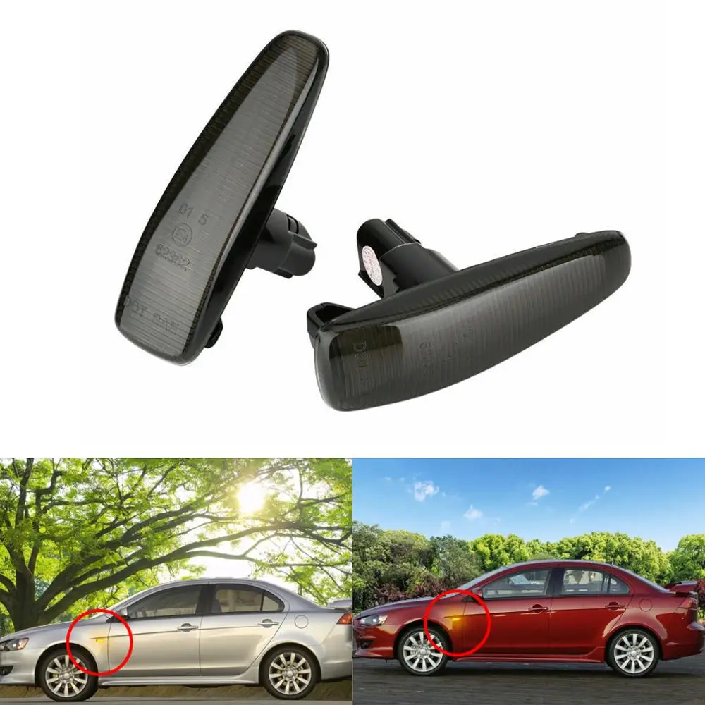 1 пара Янтарный Автомобильный светодиодный, боковой, габаритный фонарь, сигнальная лампа Для Mistubishi Lancer 8351A001 мигающий боковой крыло, габаритный светильник s
