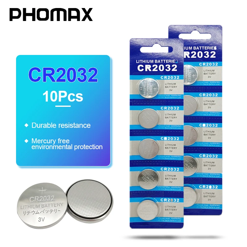 

PHOMAX 10pcs/pack battery cr2032 3v button cell drawer cabinet watch battery almalyzer para juguetes Relojes br2032 button cell