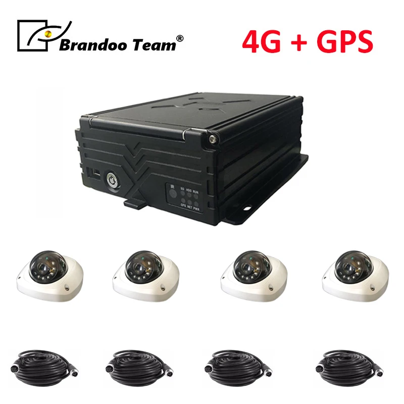 4G GPS  4Channel 1080P HDD MDVR GPS Car DVR Vehicle DVR Recorder Car DVR Camera System