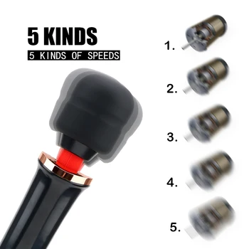 OLO 10 Frequency Wand Body Massager Waterproof Magic Clit Stimulator Vibrator Sex Toy for Women AV Stick Lesbian Vagina Vibrator 3