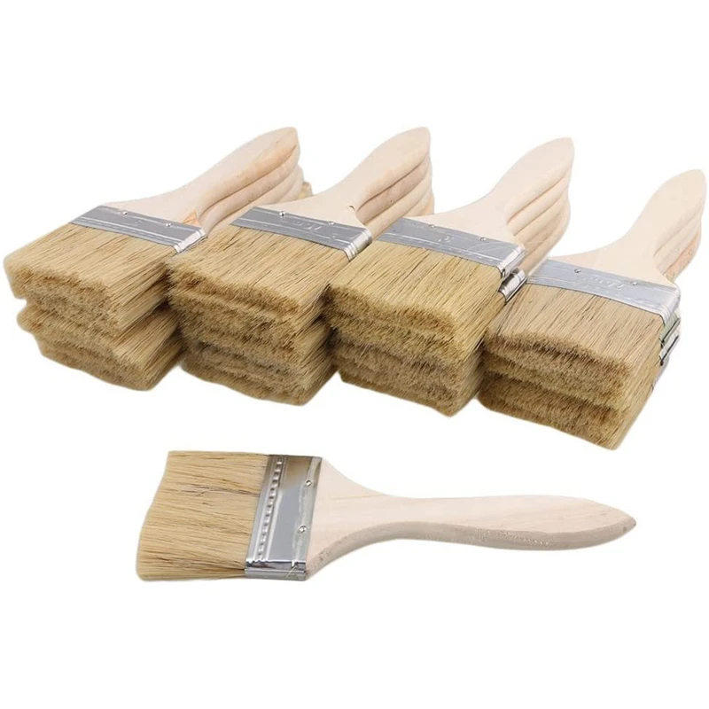 watercolor brush 24Pcs Paint Brushes 70mm Chip Paint and Varnish Brush Perfect for Wall and Wood Painting Stains Glues brush painting