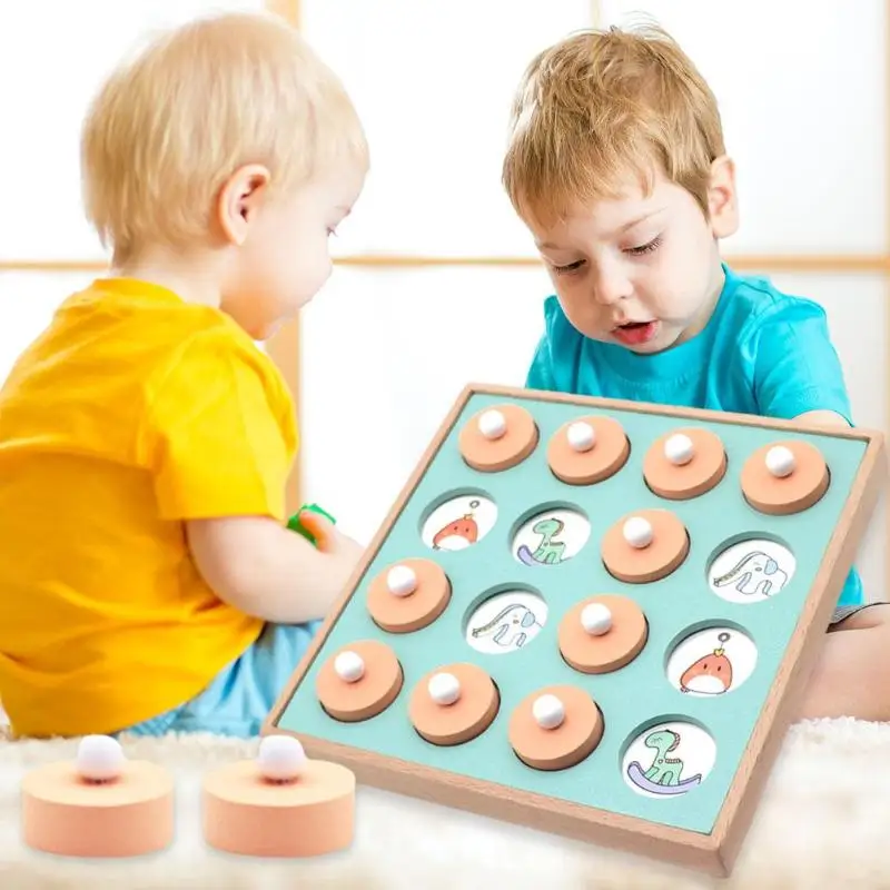

Wooden Memory Match Chess Set Game Toy Excavate Talent of Painting Lightweight for Children 3D Puzzles Family Party Gift