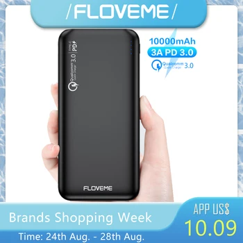 

FLOVEME QC3.0 Power Bank 10000mAh Quick Charge 3.0 For Xiaomi Powerbank 10000 mAh PD Poverbank External Battery Portable Charger