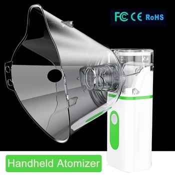 

Portable Ultrasonic Nebulizer Mini Handheld Inhaler Respirator Humidifier Kit Health Care Children Home Inhaler Machine Atomizer