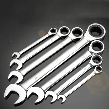 

72 Teeth Metric Ratchet Fixed Head quick wrench Multiuse Wrenches Dual Use Spanners Tools Kit Nut Tools for Repair Hand Tools