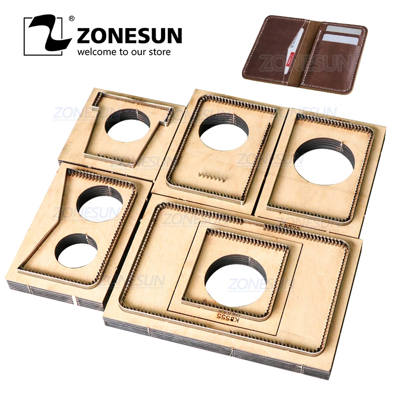 

ZONESUN Credit Card Holder Coin Purse Customized Leather Cutting Die Handicraft Tool Punch Cutter Mold Diy Paper Wallet Cut Die