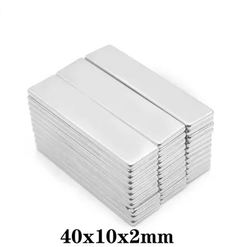 

5~100PCS 40x10x2 Super Strong Sheet Rare Earth Magnet Thickness 2mm Block Rectangular Neodymium Magnets N35 40x10x2mm 40*10*2 mm