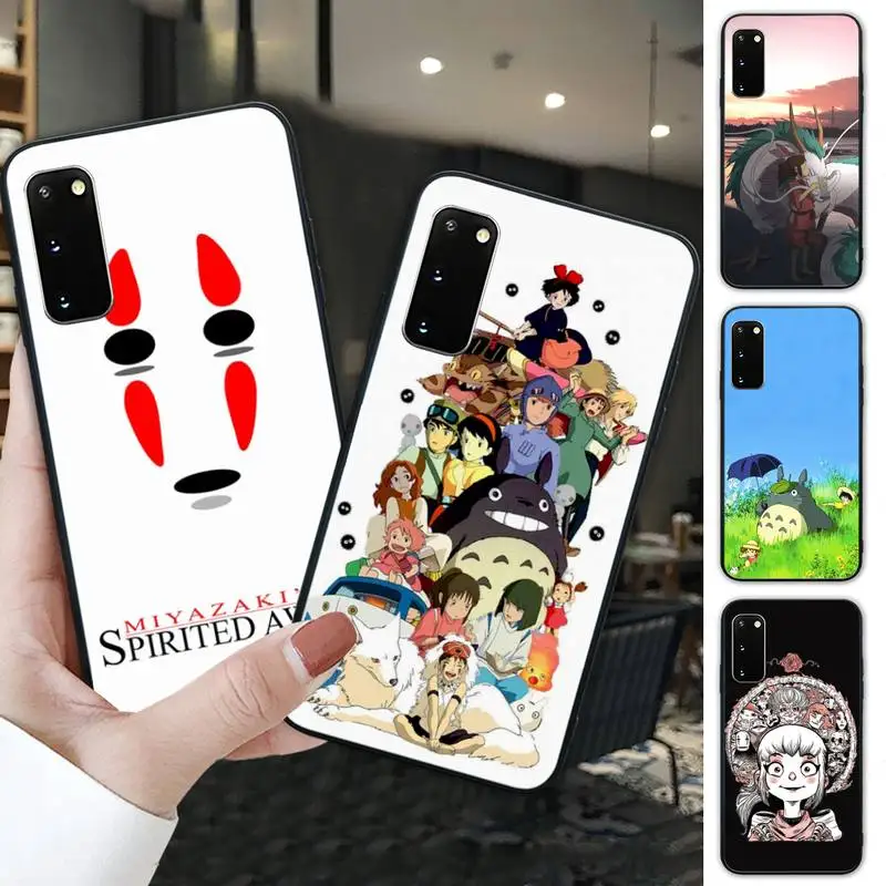 

Spirited Away Anime Black Silicone Cover Case For Samsung Galaxy S6 S7 Edge S8 S9 S10 S10 Lite S20 ULTRA Plus Funda
