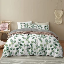 Nordic Leaf Duvet Cover 220x240 King Size Simple Bedding Set Couple Bed Quilt Pillowcase Single Double Queen 210x210
