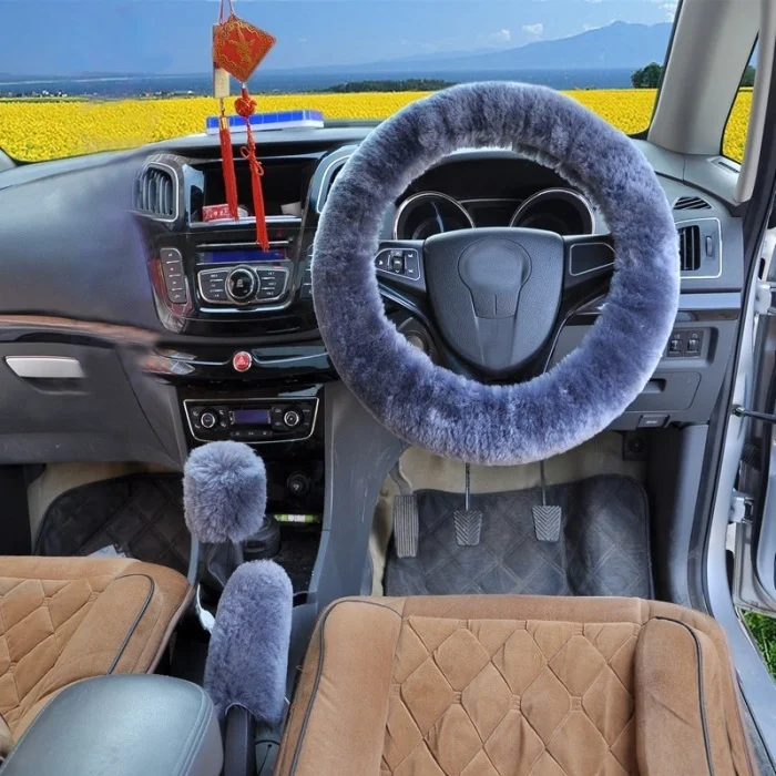 Нескользящее украшение автомобиля руль ручной тормоз переключения передач плюшевый чехол F-Best