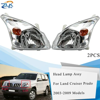 

ZUK Pair Front Head Light Head Lamp Sub-Assy For TOYOTA LAND CRUISER PRADO 2002-2009 120 Series 2700 4000 Headlight Headlamp