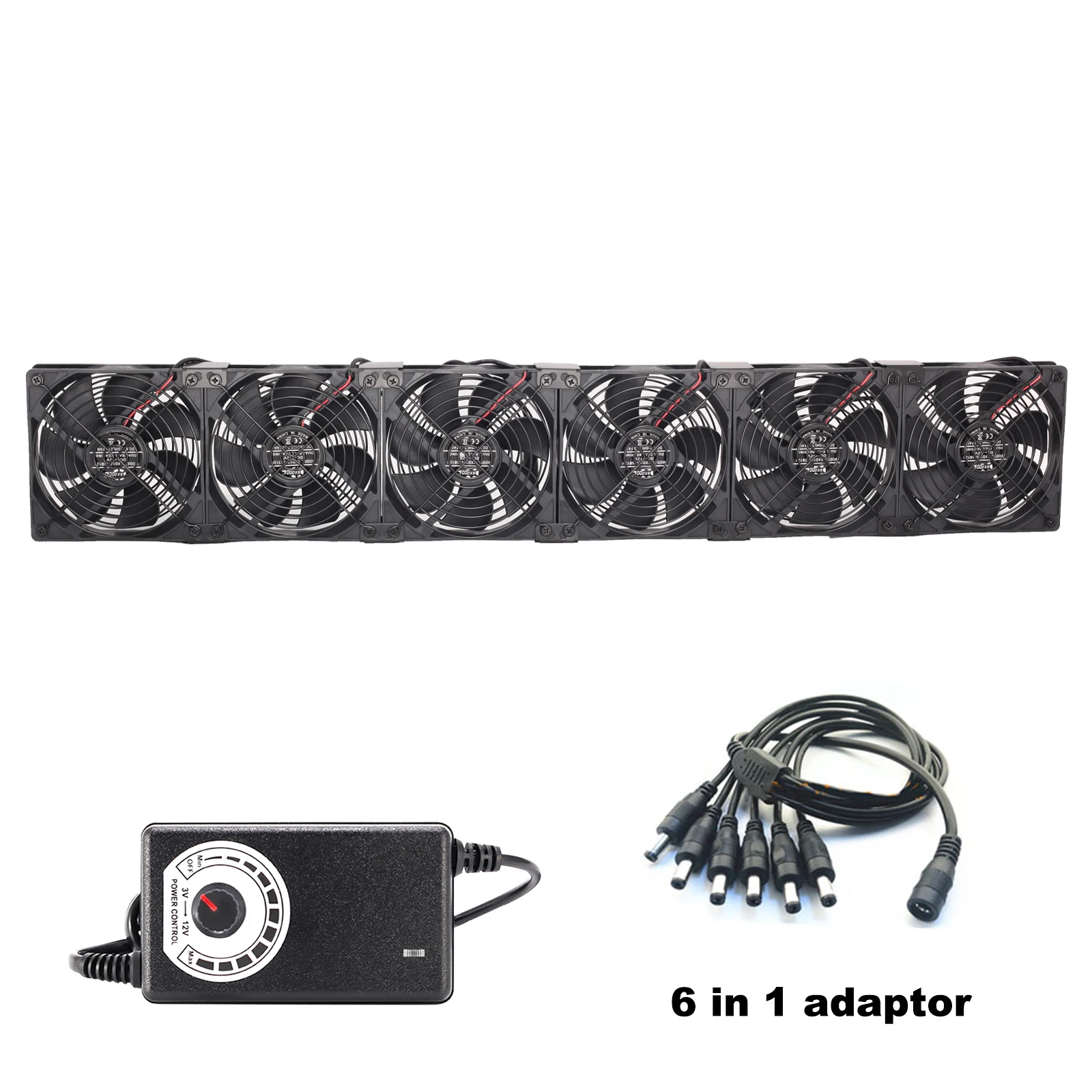 Velocidade Grande Volume de ar 110v 220v Btc Ltc Gpu Equipamento de Mineração Máquina Workstation Gabinete 120 mm Case Sistema Refrigeração Ventilador 12cm de Alta Ventiladores e resfriadores - Imagem 4