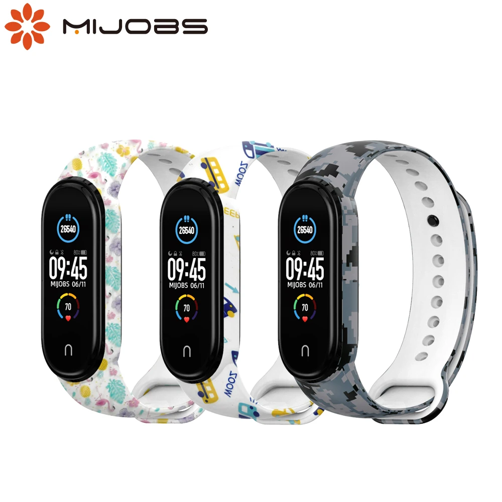 Ремешок силиконовый для Xiaomi Mi Band 5 4 3 цветной сменный Браслет из ТПУ наручных часов Xiomi Correas MiBand
