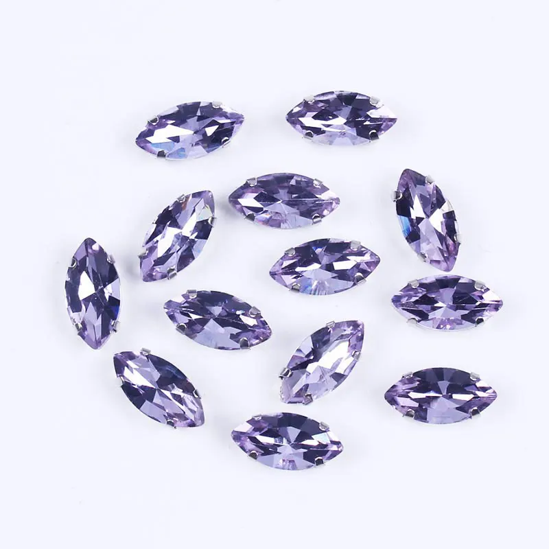 Стразы лошадиный глаз аппликация когти алмазные сшитые для платья Кристалл