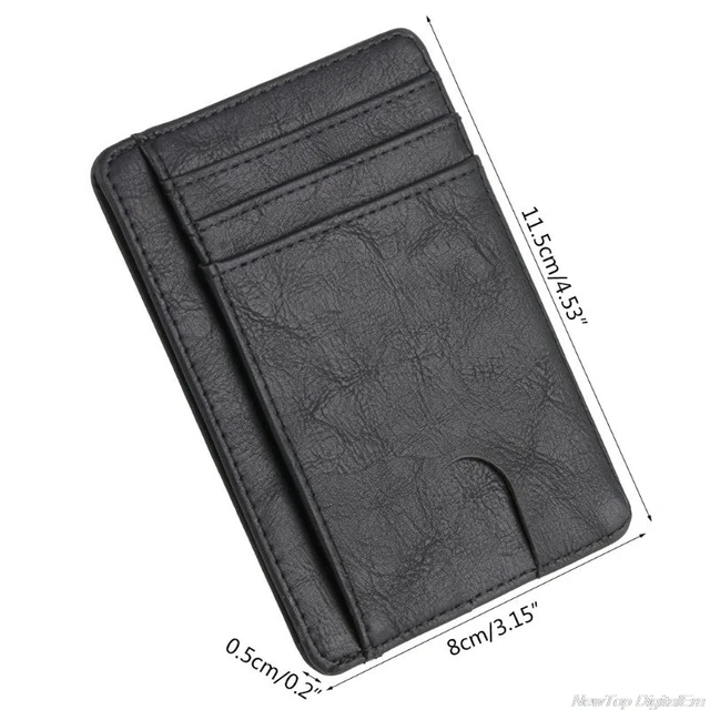 Portafoglio Pelle Sintetica Bifold Portafoglio Uomo Sottile In Pelle Sintetica - Porta Carte Di Credito, Bifold, Colore Caffè Portafoglio Uomo Grande - Foto 13