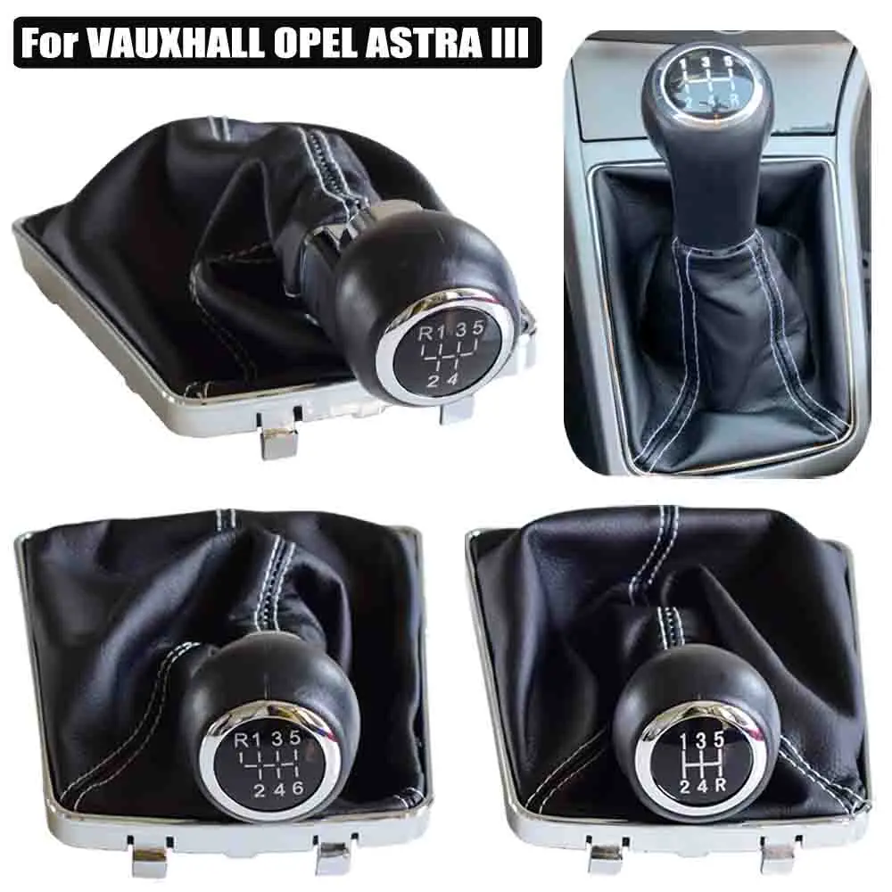 Para OPEL ASTRA H GTC PALANCA DE CAMBIO 6 VELOCIDADES POMO PERILLA FUNDA POLAINA