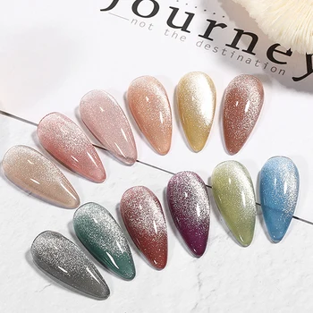 

12colors 3D UV Gel Soak Off Nail Art Gel Varnish Available Universal New Color Phototherapy Cat Eye Glue Nail Polish Manicure