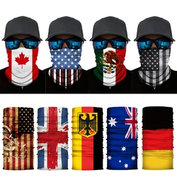 National Flag Bandana Men Scarf Cycling Face Mask Seamless Neck Gaiter Headband Balaclava Tube Face Shield Neckerchief Headwear
