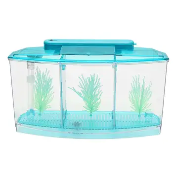 

2 Colors Betta Fish Tank Aquarium Ornament Environmental Spawning Fish Tank DIY Partition Odorless Water Grass Spawning Box